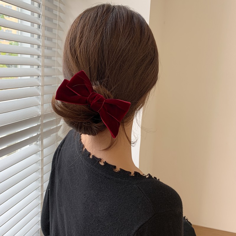 Dụng cụ cố định tóc đính nơ cô nàng Hàn Quốc cổ điển TOC32