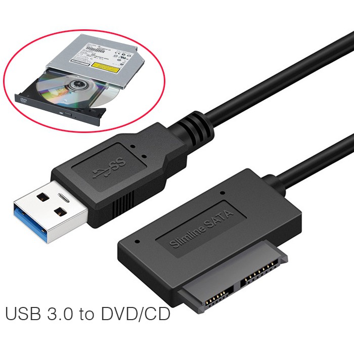 Cáp chuyển ổ dĩa quang dvd laptop ra usb 3.0