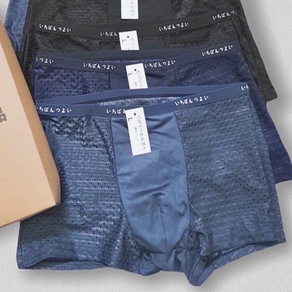 &lt;Cực Xịn&gt; Quần Sịp Đùi Boxer Nam Thông Hơi Xuất Nhật Vải Thun Lạnh Cao Cấp Co Giãn 4 Chiều