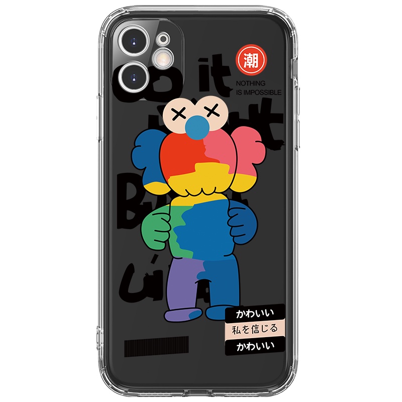 Ốp lưng JURSUE mềm chống sốc hoạt hình dễ thương đẹp cho iPhone 13 12 11 Pro Max SE 2020 X XR XS ip 8 7 Plus kute Y1757