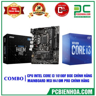 Combo máy tính CPU+ Main I3 10100F Main B460M MSI