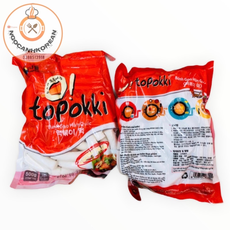 2 gói bánh gạo truyền thống 500g/ gói Hàn Quốc (1kg bánh gạo )