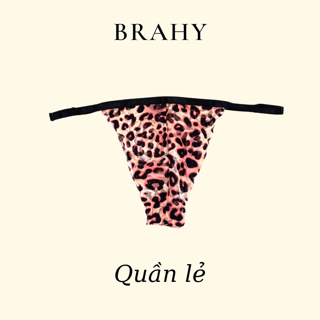 Bộ đồ lót màu da beo thiết kế BRAHY không gọng sexy 001