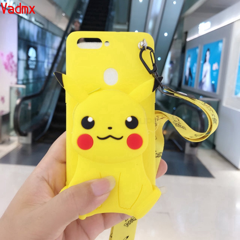 Ốp điện thoại mềm hình Doraemon Stitch Mickey Minnie có ví đựng tiền dành cho Xiaomi Redmi 6 6A 5 5A 5 Plus