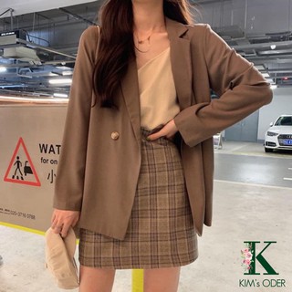 Set Blazer kèm chân váy phong cách Hàn Quốc