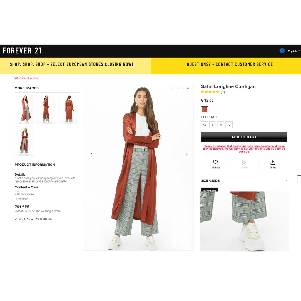 Áo choàng cardigan satin lụa F21 kèm belt cực sang