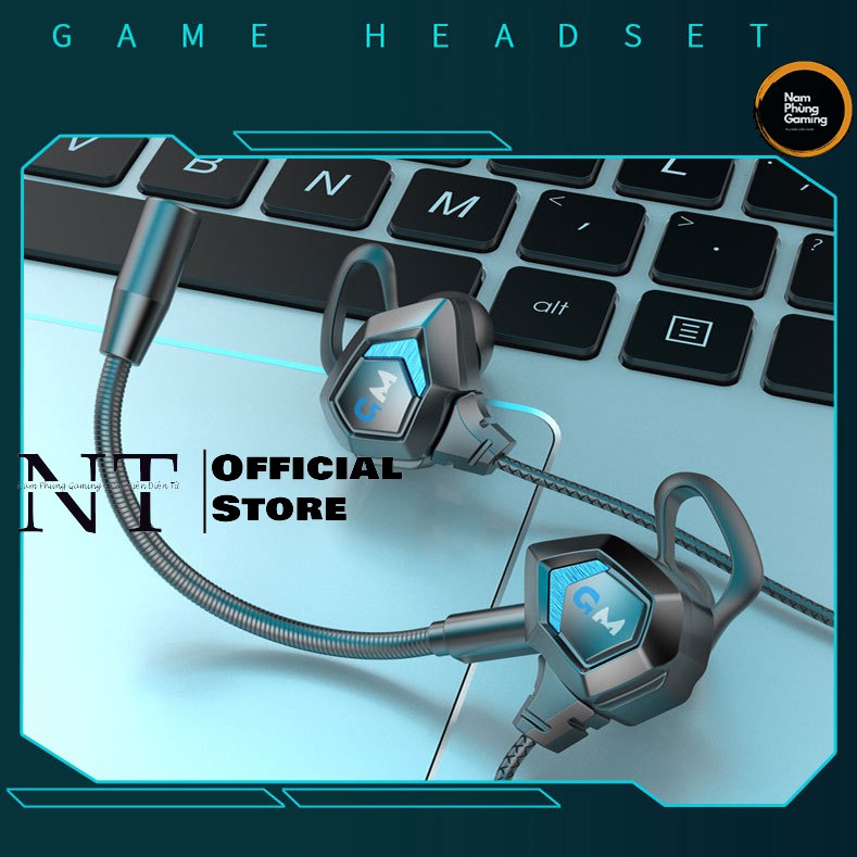 Tai Nghe Nhét Tai Gaming GM28, Tai Nghe Nhét Tai - Có Míc Gắn Trực Tiếp, Âm Thanh Vòm 8D, Bass Căng Đét