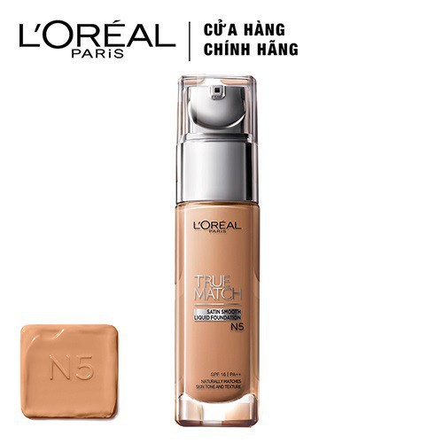 Hàng Mới Kem nền mịn da dạng lỏng L'Oreal Paris True Match Liquid Foundation 30ml (Chính hãng)