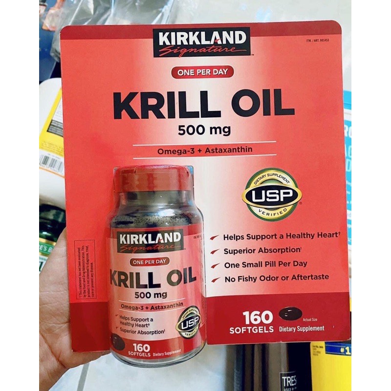 Dầu nhuyễn thể Kirkland Krill Oil 500mg