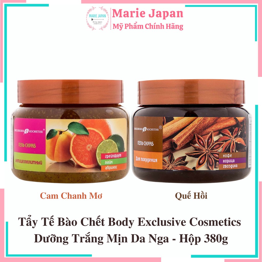 Tẩy Tế Bào Chết Body Exclusive Cosmetics Dưỡng Trắng Mịn Da Nga - Hộp 380g