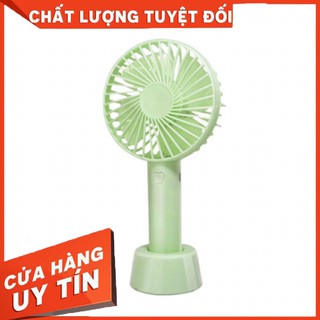 Quạt mini tích điện cầm tay có đế 3 tốc độ