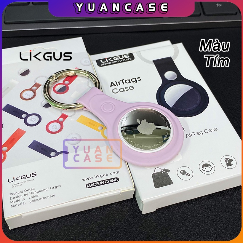 Case Airtag, ốp TPU dẻo Likgus cho Airtag kèm móc khóa - Hàng Nhập Khẩu