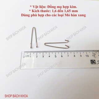 COMBO 2 mũi mỏ hàn xung 100W, bằng đồng mạ hợp kim. Dùng cho mỏ hàn xung Tiệp, BK, STANLEY, WELLER, Đức...