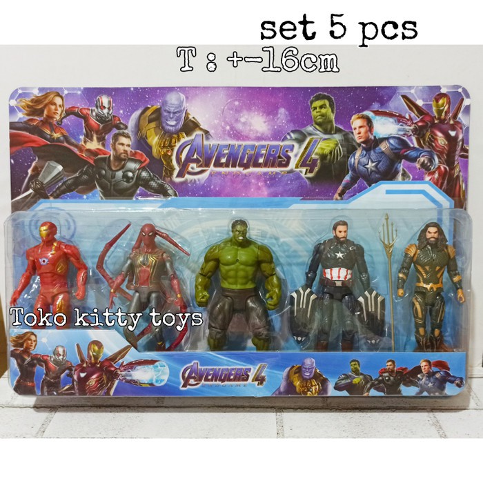 Mô Hình Đồ Chơi Nhân Vật Siêu Anh Hùng Avengers Infinity War Iron Spider Hulk Captain America