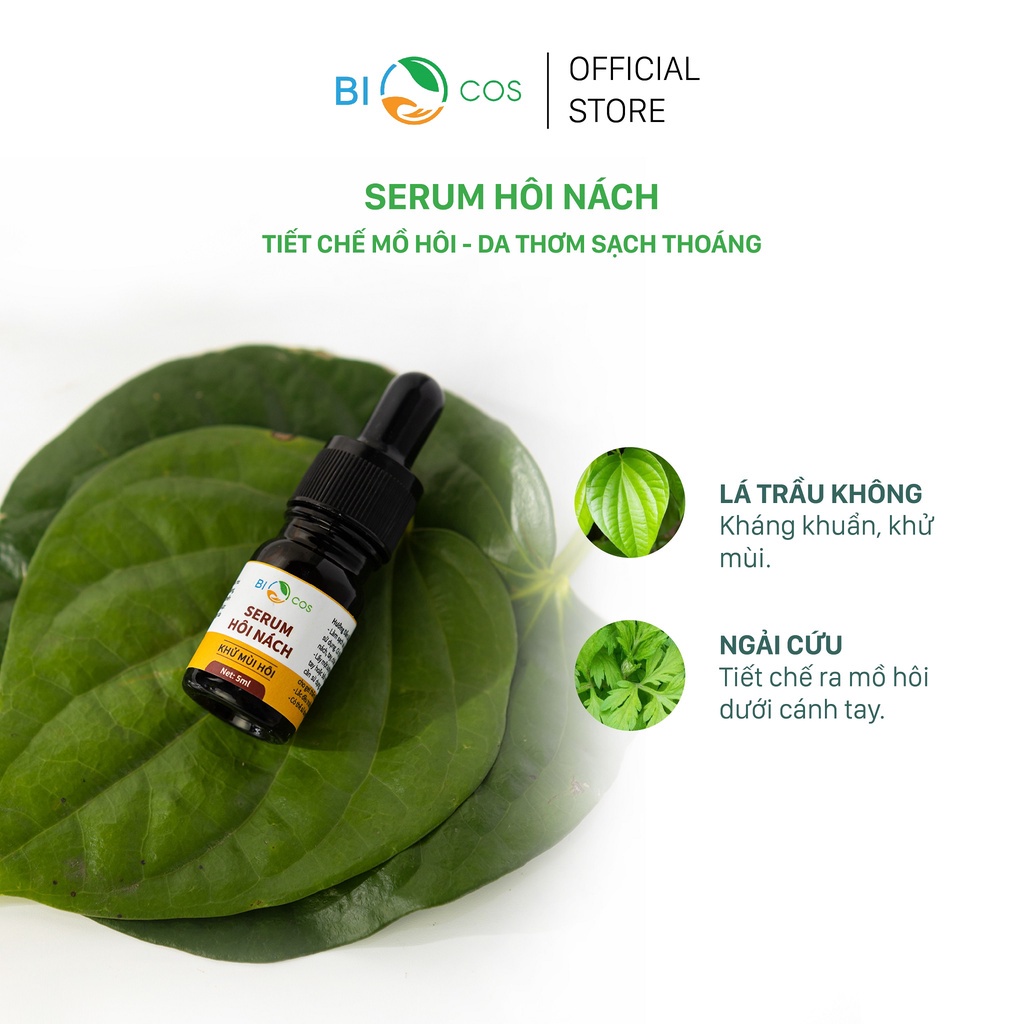 Serum Hôi N_ách BIOCOS 5ml - Giảm Tiết Mồ Hôi, Ngăn Ngừa Vi Khu_ẩn Gây Mùi