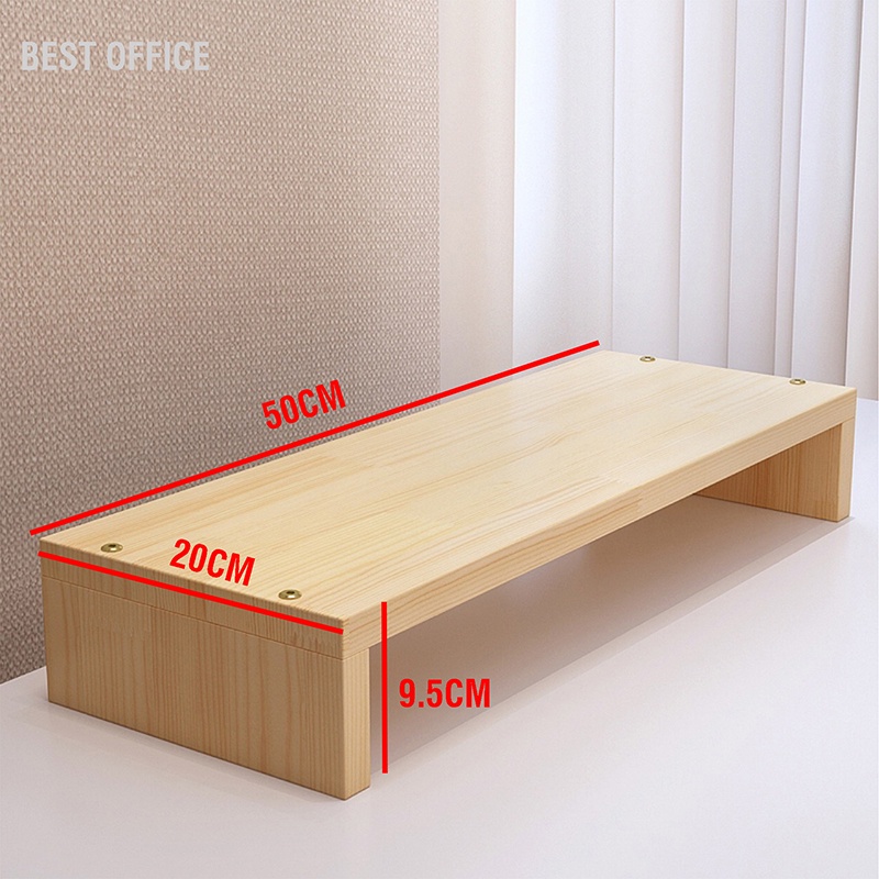 Kệ màn hình máy tính gỗ MDF dày 18mm, kệ để laptop cải thiện tầm nhìn chống gù, chống cận, bảo vệ cột sống