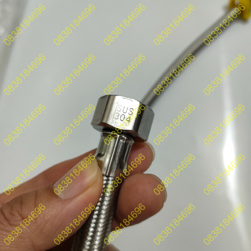 Dây cấp nước dùng 2 đường nước nóng và lạnh,Dây Cấp Nước Nóng Lạnh Inox 304 Ren 21,Ống nước bồn cầu lavabo,bình nóng