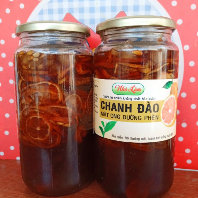Combo 6 hũ chanh đào ngâm cho khách