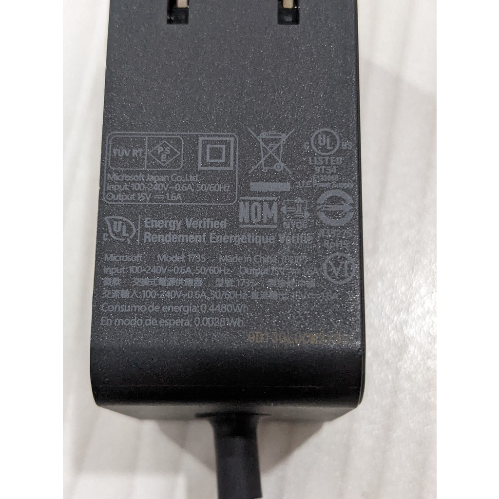 Nguồn sạc Microsoft Surface Go 24W 15V - 1.6A Adapter Charger - Model 1735 - Tương thích Microsoft Surface Pro