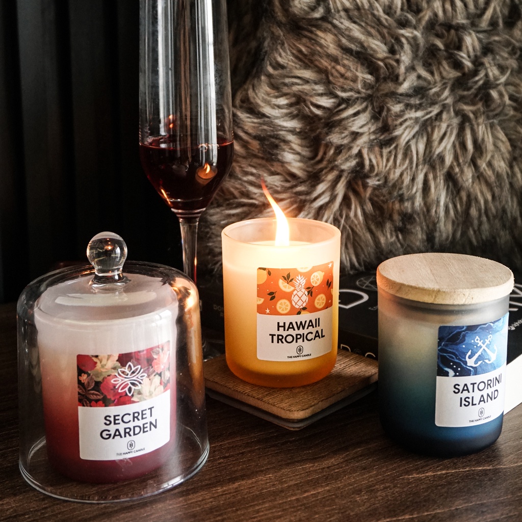 HỘP QUÀ Nến thơm phòng sáp thơm cao cấp 100% thiên nhiên, Vietnam sceted candle cup - Tinh dầu cắm que - THƠM DECOR