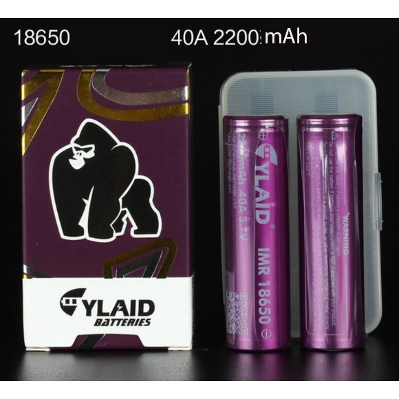 Pin sạc 18650 Cylaid Tím 2200mAh 40A for Mech and Boxes mods