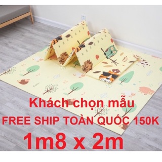 [TẶNG BÌNH GIỮ NHIỆT CAO CẤP] Thảm xốp gấp gọn xpe 2 mặt phủ silicone Hàn Quốc💥Không Thấm Nước💥Dễ vệ sinh💥