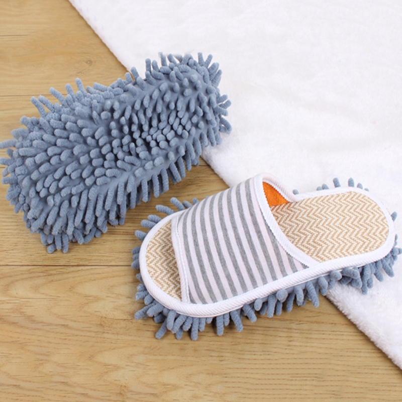 Dép lau nhà vải sọc có thể tháo rời