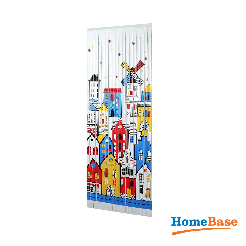 HomeBase HLS Rèm màn cửa nhựa PVC Thái Lan 80x200cm Thành phố