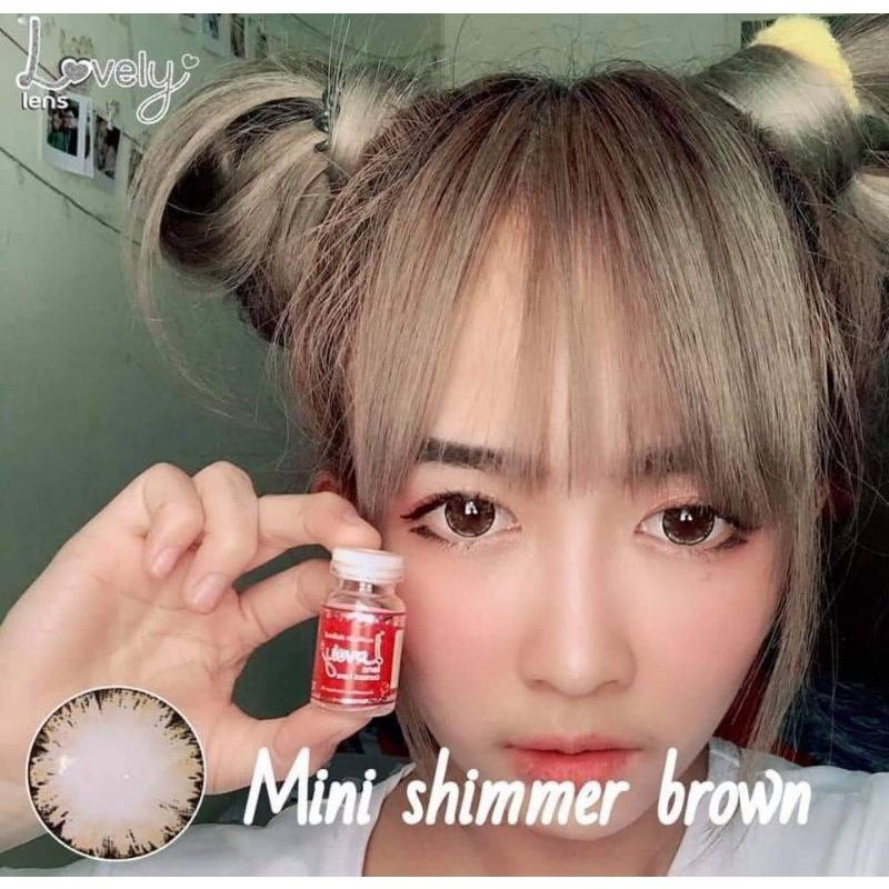 [ 𝐆𝐈𝐀𝐎 𝐇𝐎̉𝐀 𝐓𝐎̂́𝐂 𝐇𝐂𝐌 ] Lens Shimmer Gray &amp; Brown 0 độ - Áp tròng Xám &amp; Nâu Tây Giãn To hot hit