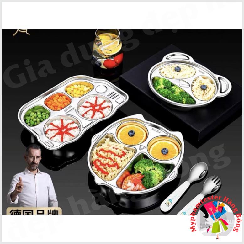 khay cơm,khay ăn dặm cho các bé inox 304 cao cấp 100%