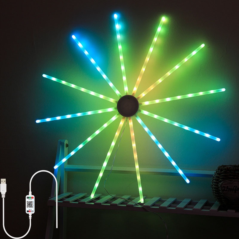 Đèn LED RGB DC 5V chống thấm nước hình pháo hoa độc đáo