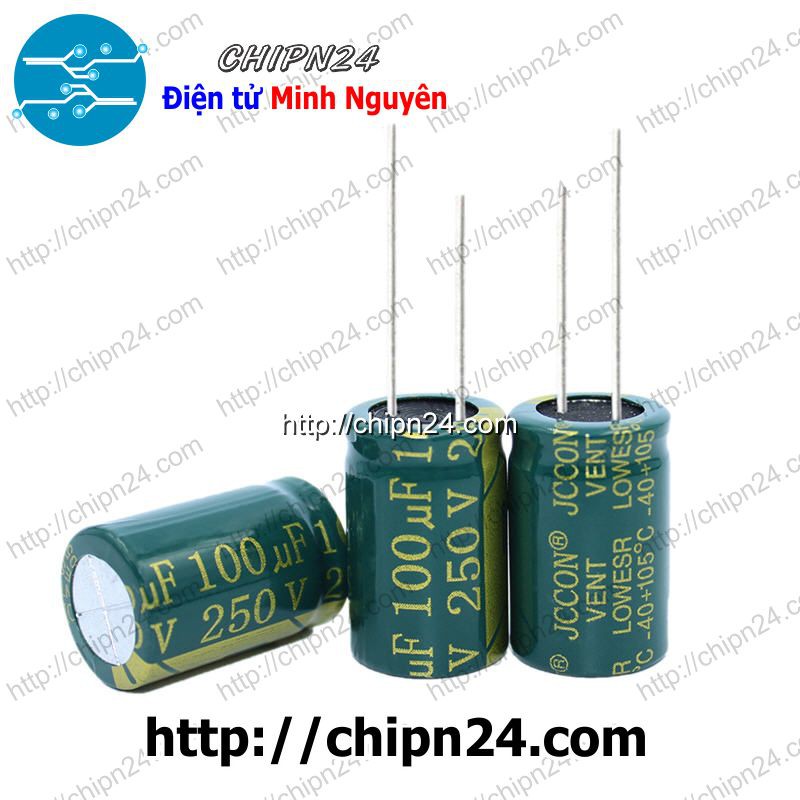 [2 CON] Tụ hóa 100uF 250V (16x25mm)