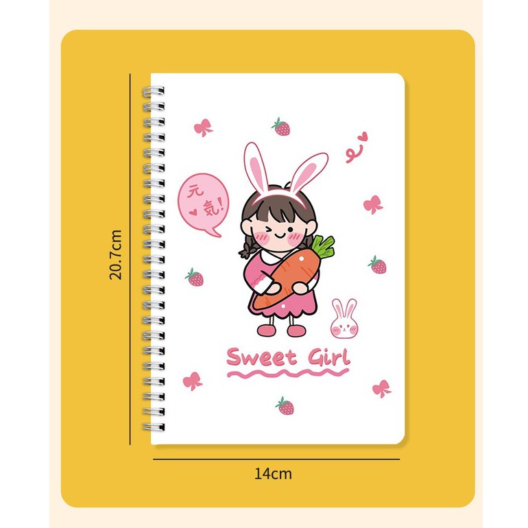 Sổ tay lò xo cute Story of this life khổ A5 theo chủ đề kiểu dáng dễ thương xinh xắn 120 trang BMbooks