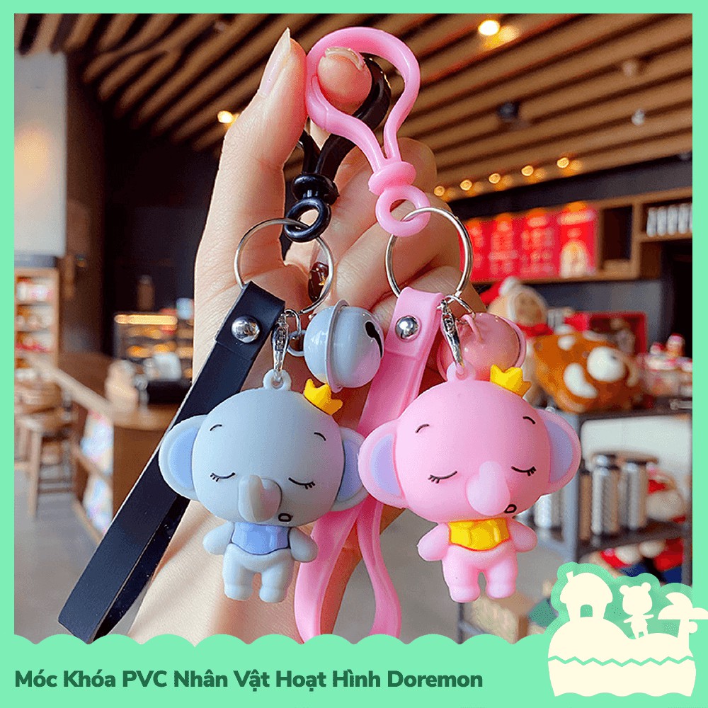 [Sẵn VN] Móc Khóa PVC Nhân Vật Hoạt Hình Anime Manga Doremon &amp; Voi Bay