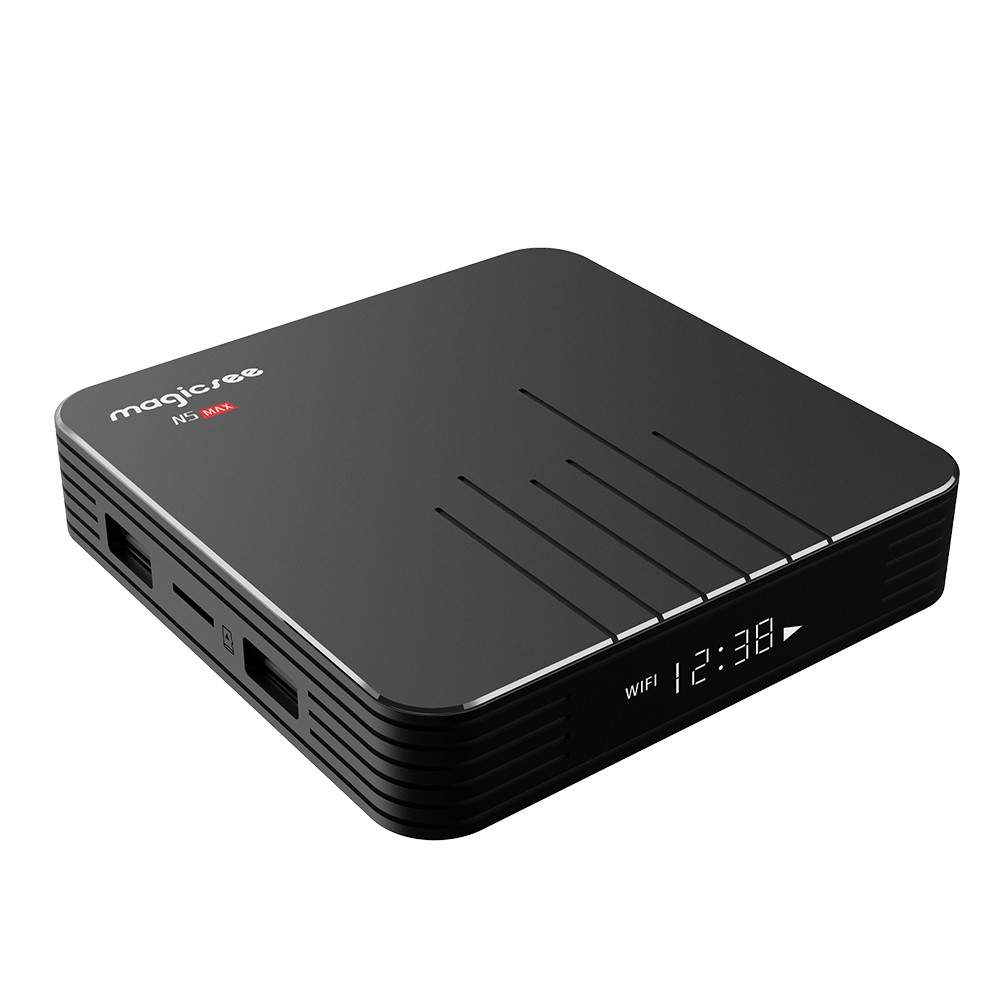 Android Tivi Box Magicsee N5 Max phiên bản 2020 - Ram 4GB, Rom 32Gb, Android 9.0 ( Có Bản ATV) - Bảo Hành 24 Tháng