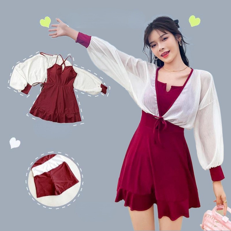 Đồ Bơi Một Mảnh Tay Dài Chống Nắng Kiểu Dáng Mới Dành Cho Nữ