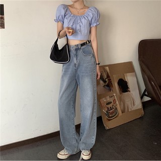 Áo croptop xanh thắt nơ