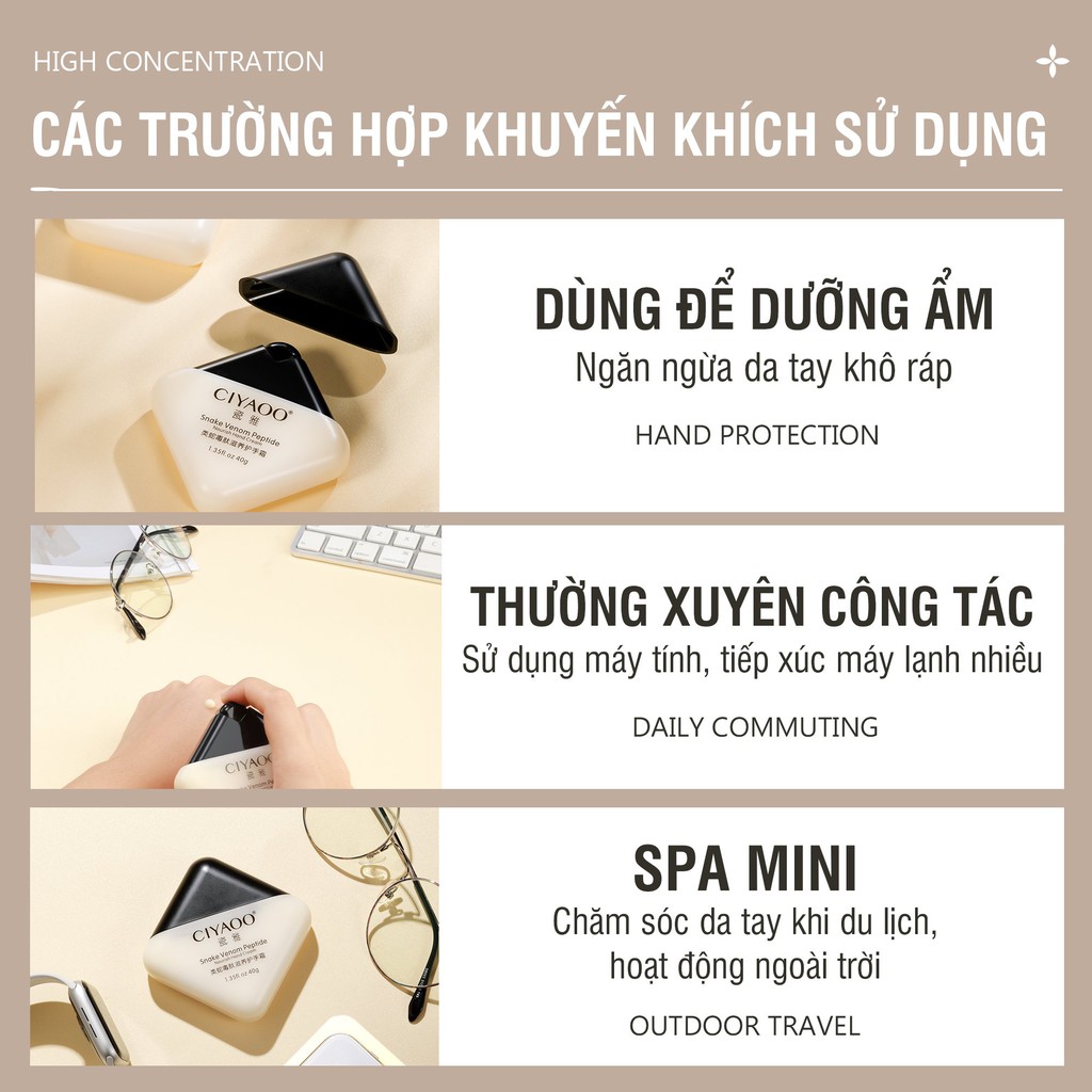 Kem Dưỡng Da Tay Cấp Ẩm Và Chống Lão Hóa CIYAOO 40g QX0053 | BigBuy360 - bigbuy360.vn