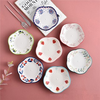 [Mã LIFE20KALL giảm 10% đơn 50K] Đĩa sứ đĩa đựng thức ăn, đĩa sứ handmade decor bàn ăn đẹp mắt