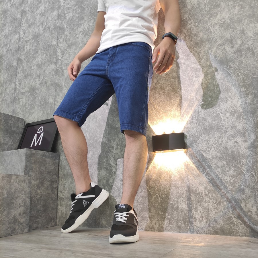 Quần short jeans nam xanh đen vải dày Q111 MĐ