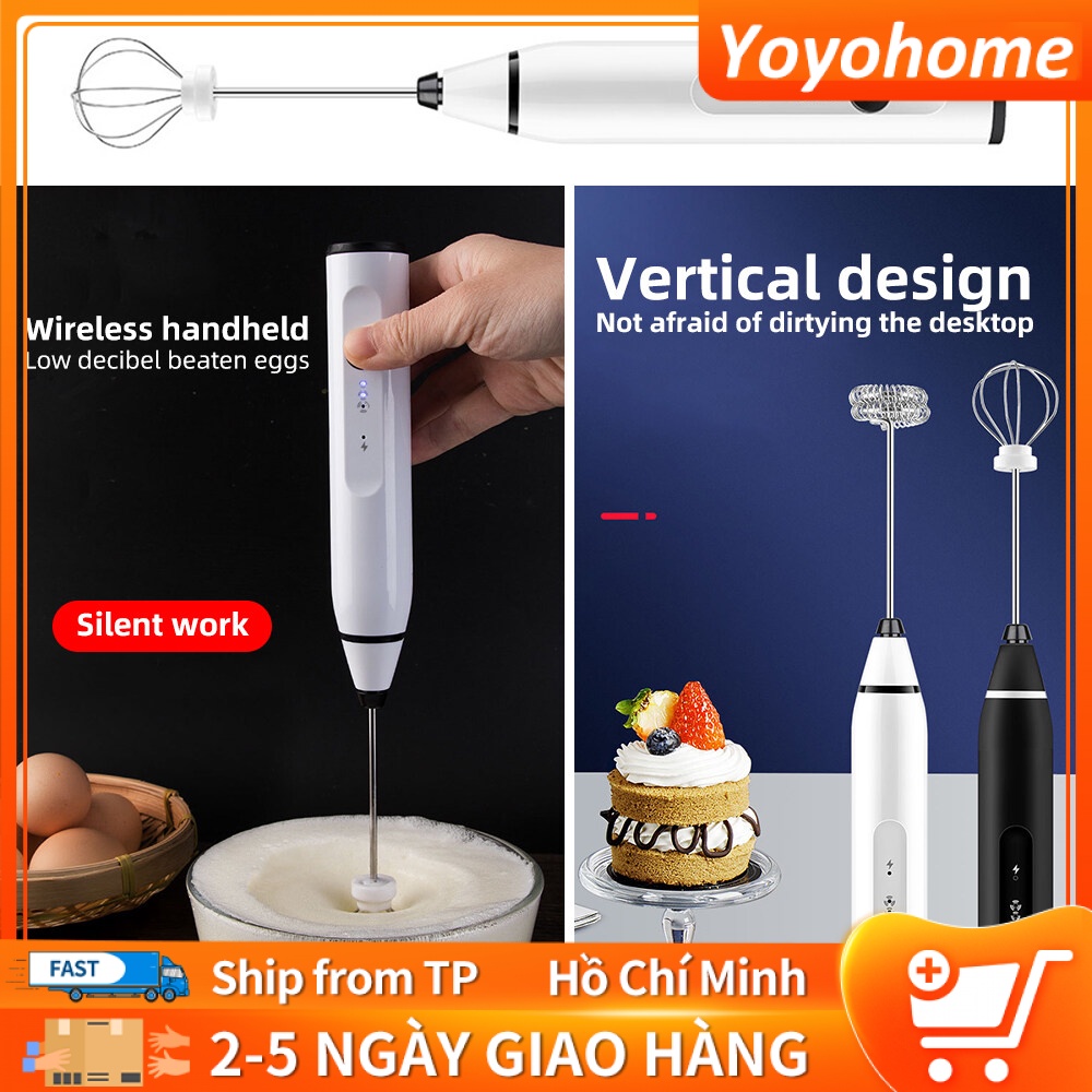 Máy đánh trứng điện mini Máy tạo bọt sữa Máy đánh trứng cầm tay cà phê Cappuccino Creamer Foam Mixer Máy đánh trứng