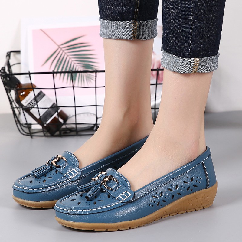 Giày lười JINTOHO đế bằng cho nữ