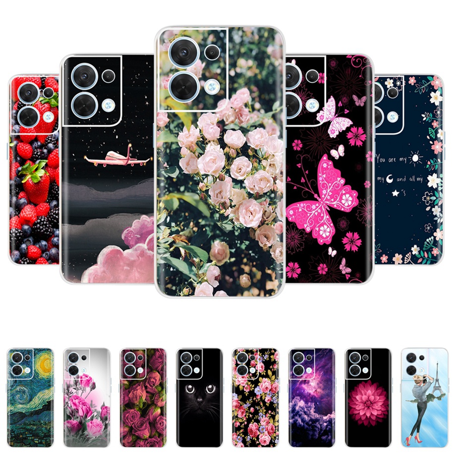 Ốp Điện Thoại TPU Silicon Mềm Hình Hoa Cho Oppo Reno8 Reno8 Pro Reno8 Pro+ Oppo Reno 8 Reno 8Pro Plu