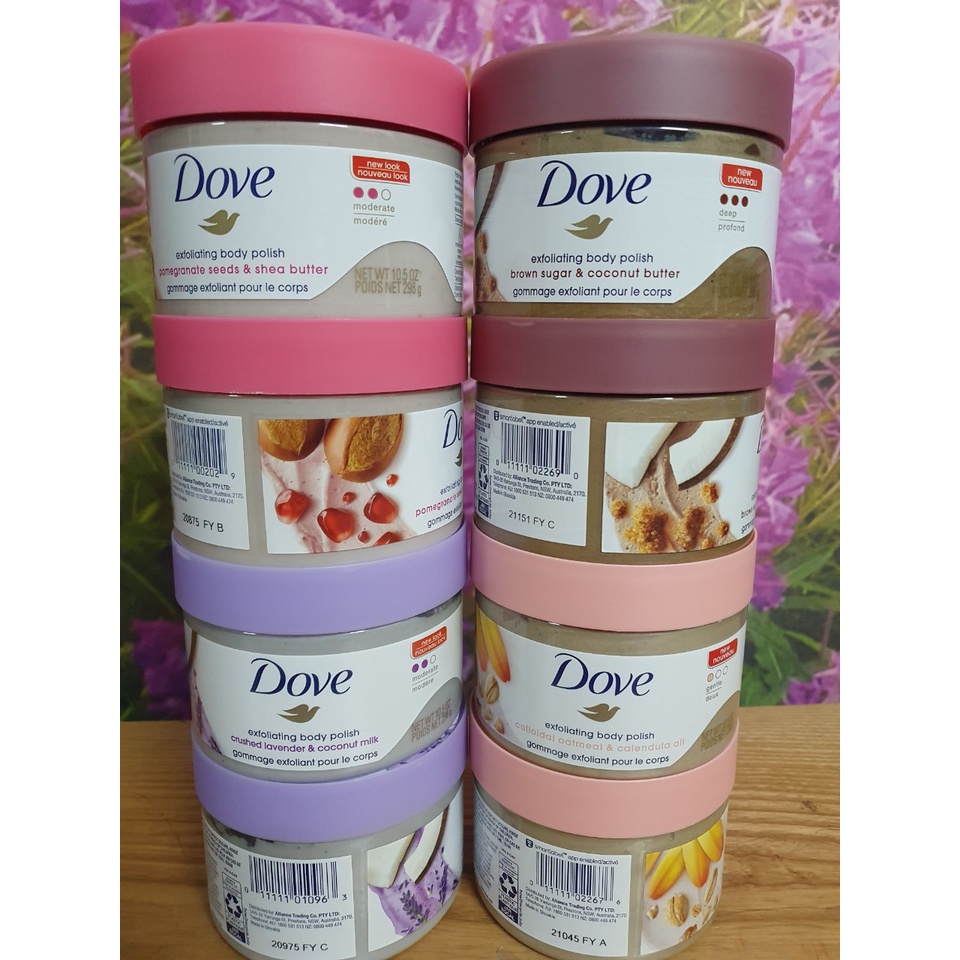 TẨY DA CHẾT DOVE Exfoliating Body chăm sóc da giúp da sáng mịn bản Mỹ 298gr