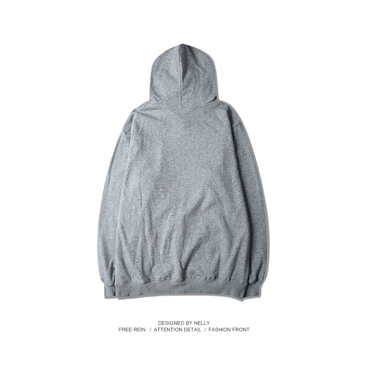 Áo hoodie Nelly Heybig trơn màu xám