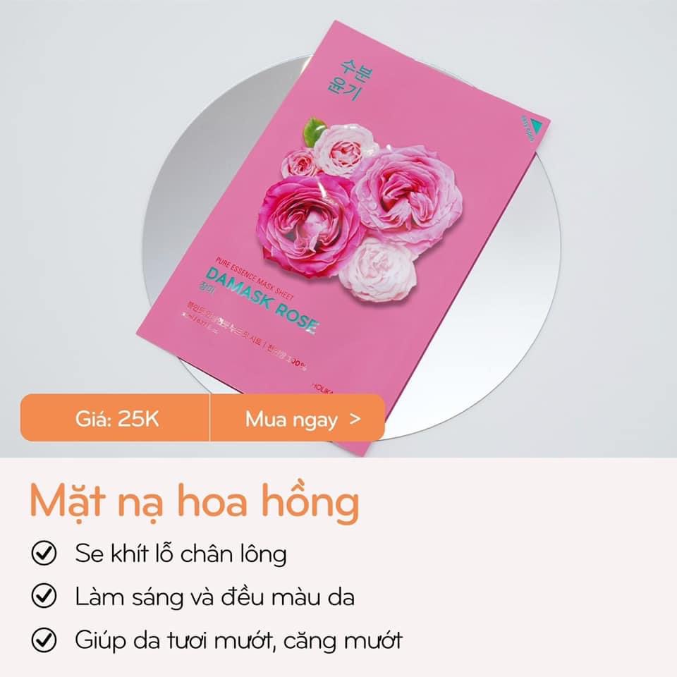 Mặt Nạ Dưỡng Da Cấp ẩm, Dưỡng trắng Tinh Chất Thiên Nhiên Holika Holika Hộp 5 miếng