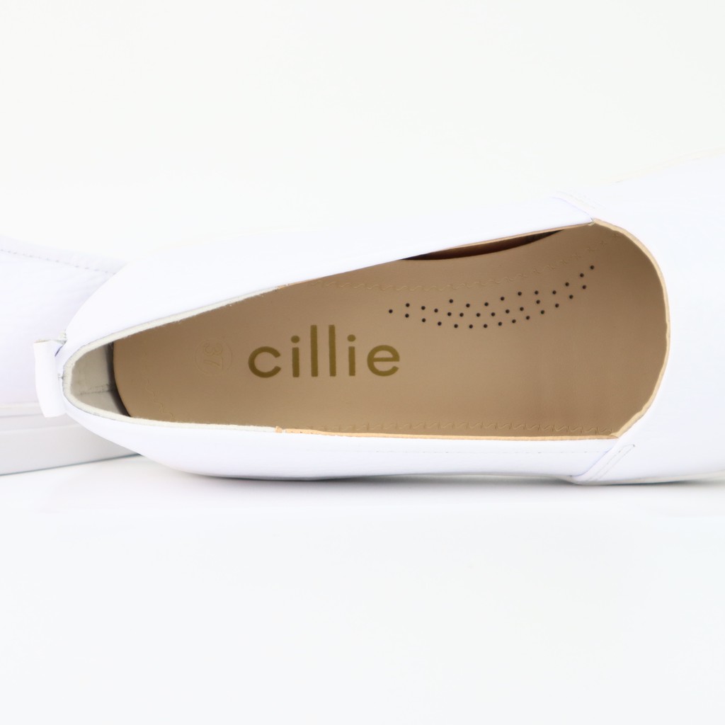 Giày slip on nữ thời trang kiểu dang basic đế bằng da thật êm mềm ôm chân đi làm đi chơi dạo phố Cillie 1016