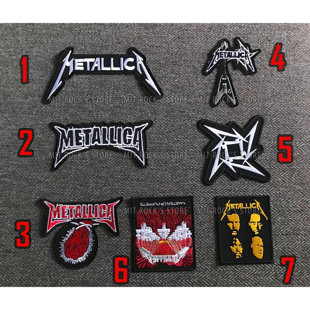 Patch Metallica - Hình ủi lên Quần, áo, ba lô, túi, nón…Hàng Thái Lan, đường chỉ may dày, xịn và đẹp.