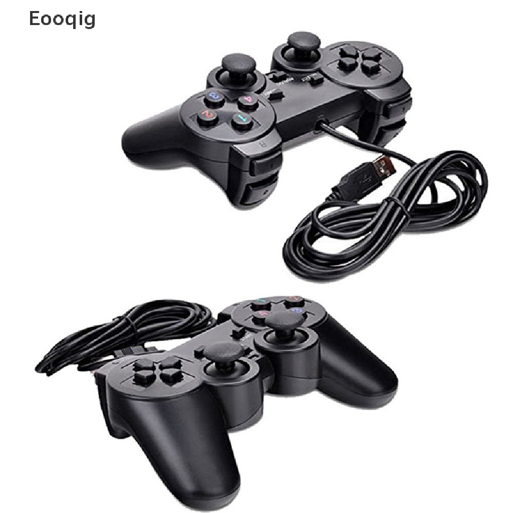 Eooqig Black USB Dual Shock PC Computer Wired Gamepad Game Controller Joystick VN