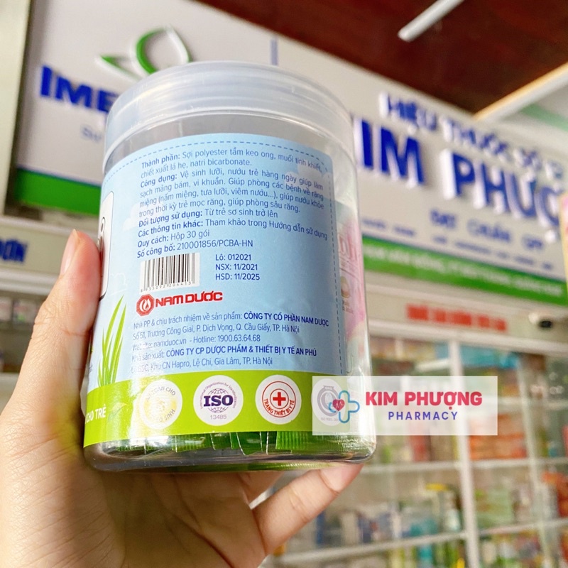 Gạc rơ lưỡi thảo dược Ích Nhi giúp sạch và bảo vệ lưỡi, nướu cho bé nhà thuốc Kim Phượng date xa 11/2025
